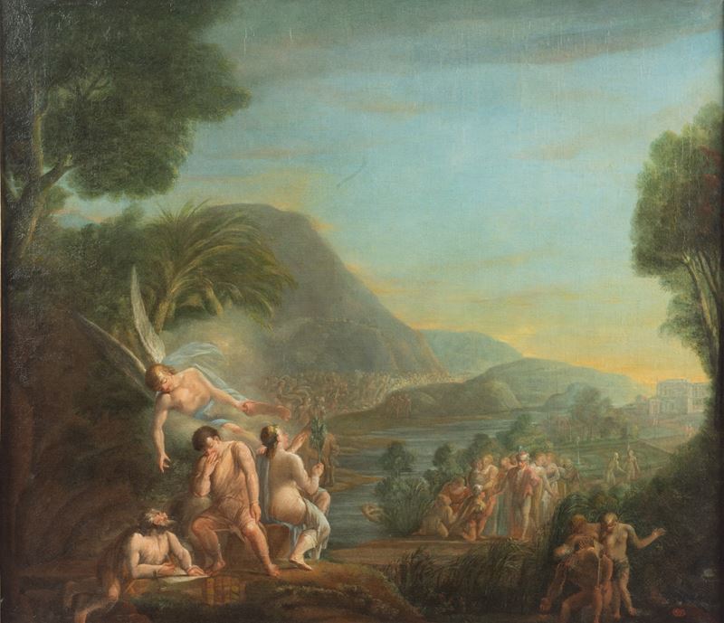 Dipinto raffigurante varie scene mitologiche