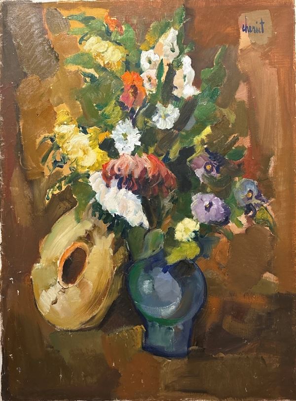 Amar Cheriet : Natura morta  - Olio su tela - Auction Affordable art of the 20th century  - DAMS Casa d'Aste