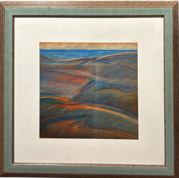Enzo Tardia : Senza titolo  - pastelli su carta - Auction Affordable art of the 20th century  - DAMS Casa d'Aste
