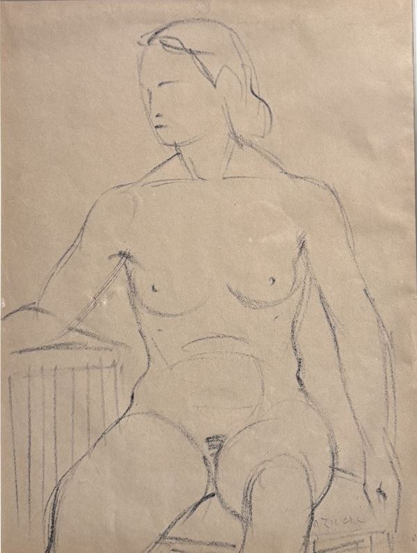Alberto Ziveri - Nudo femminile seduto