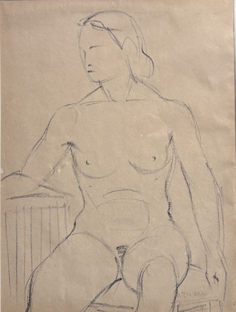 Alberto Ziveri - Nudo Femminile Seduto
