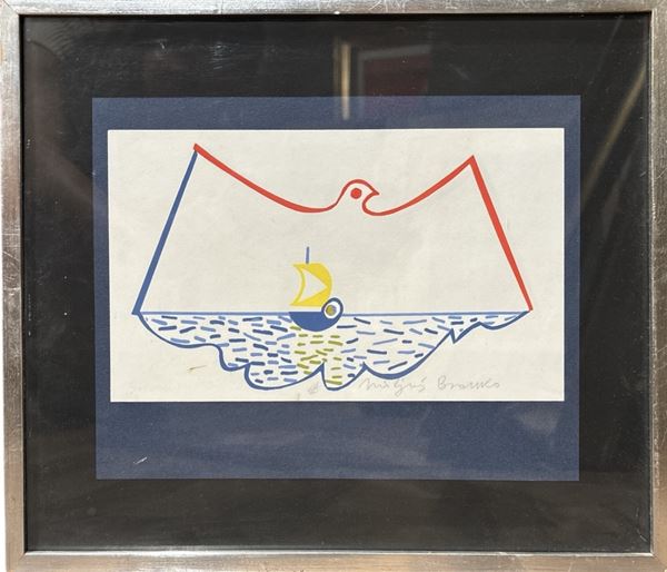 Branko Miljus : Senza titolo  - serigrafia a colori - Auction Affordable art of the 20th century  - DAMS Casa d'Aste