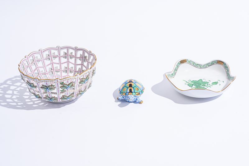 Herend - tre oggetti da vetrina