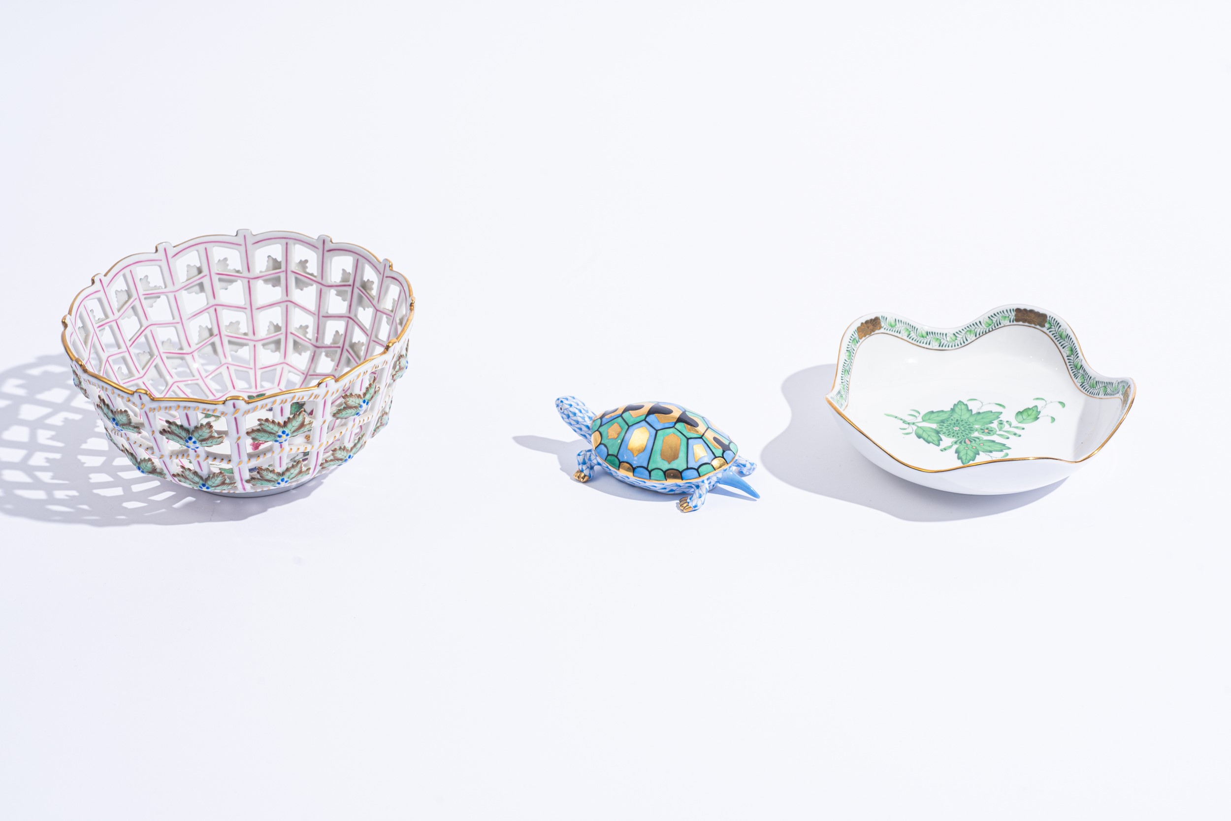 Herend - tre oggetti da vetrina