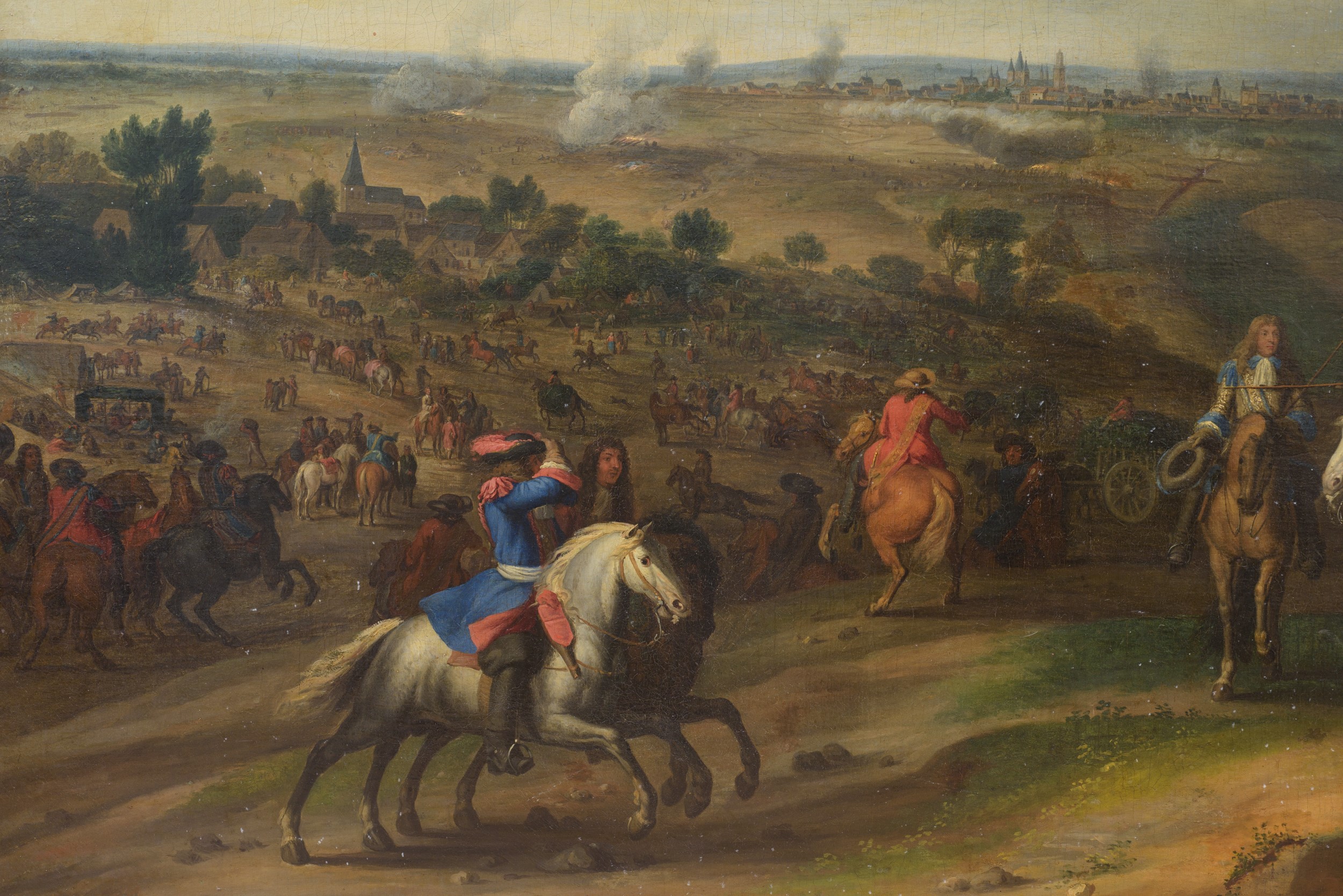 Luigi XIV di fronte alla città assediata di Maastricht