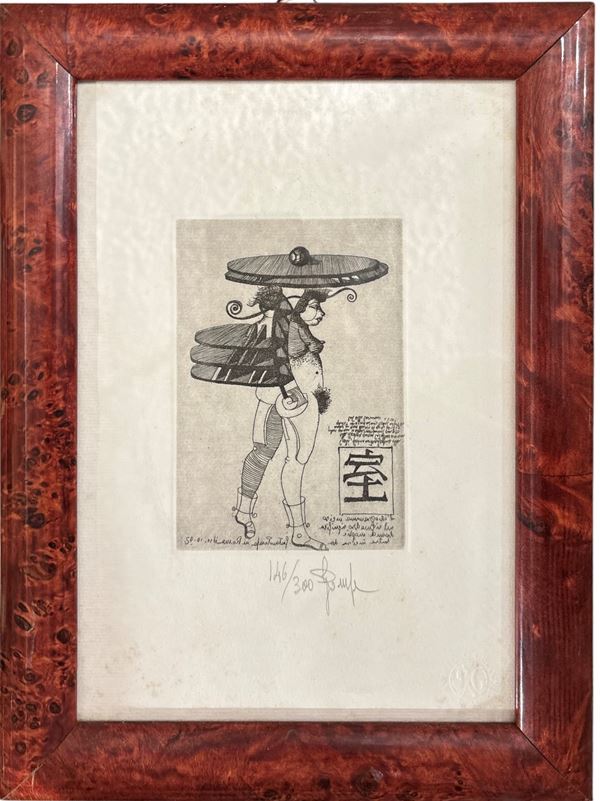 Gaetano Pompa : Senza titolo  - litografia su carta - Auction Affordable art of the 20th century  - DAMS Casa d'Aste