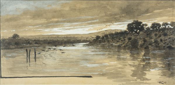 Giuseppe Giardiello - Paesaggio fluviale