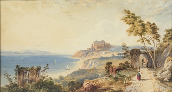 Gabriele Carelli - Veduta costiera di Baia