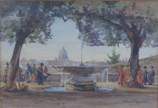 Conrad Carelli - Veduta di Roma dal Pincio