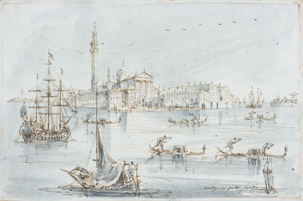 Giuseppe Latini Maestro del ricciolo - Veduta dell'Isola di San Giorgio Maggiore