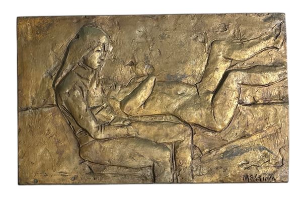 Francesco Messina : Senza Titolo  - bassorilievo in metallo - Auction Affordable art of the 20th century  - DAMS Casa d'Aste