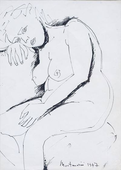 Nudo Femminile Seduto