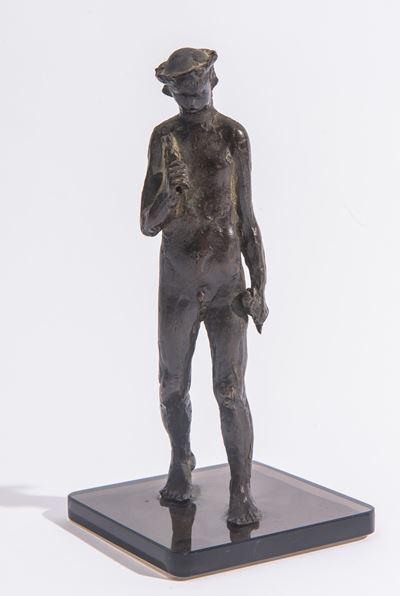 Figura di fanciullo in bronzo