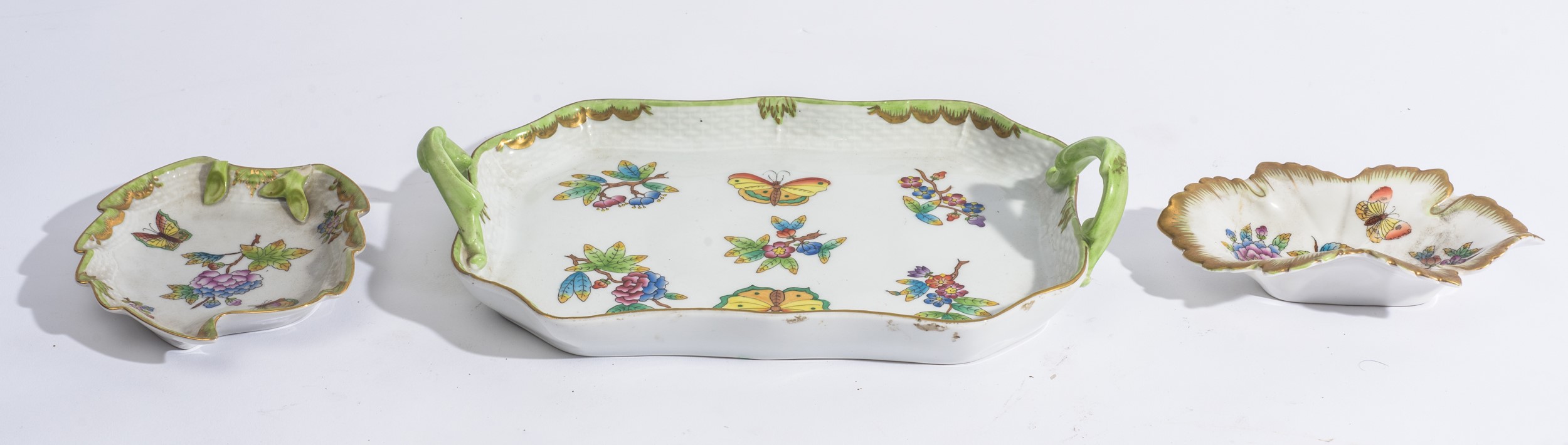 HEREND - Vassoio, piattino e ciotolina