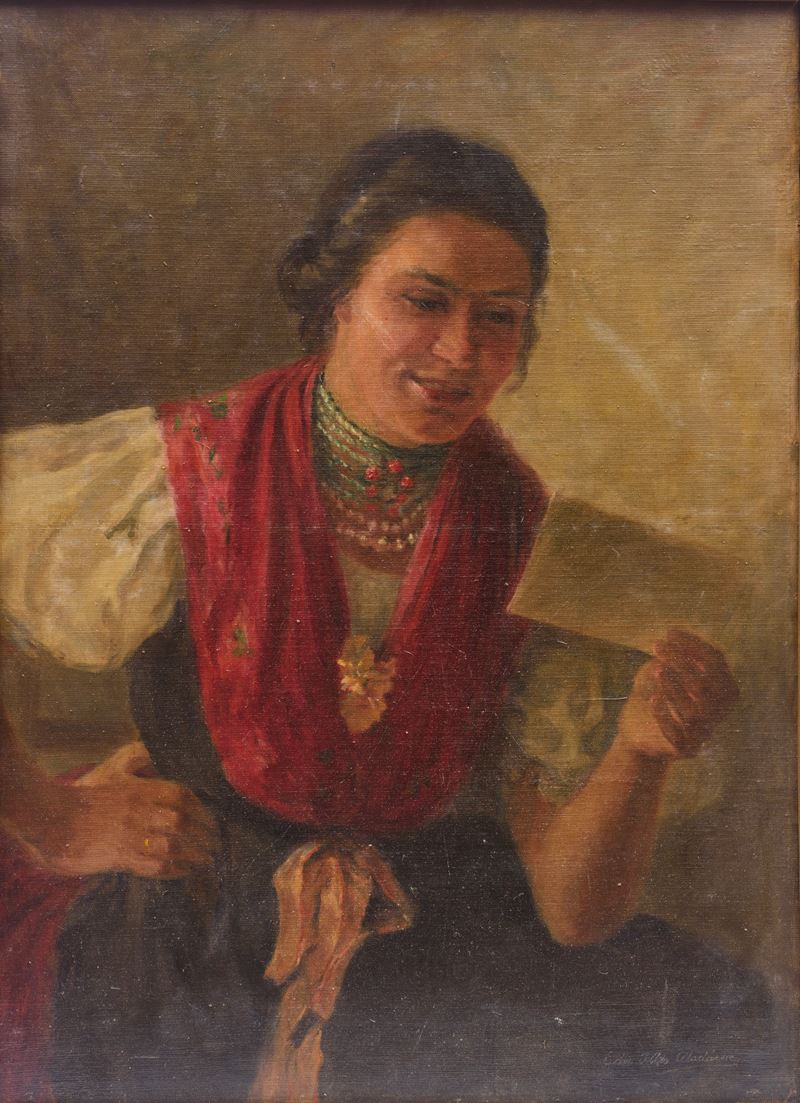 Ritratto di donna alla lettera