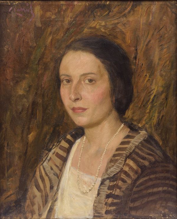 Ritratto femminile con collana di perle