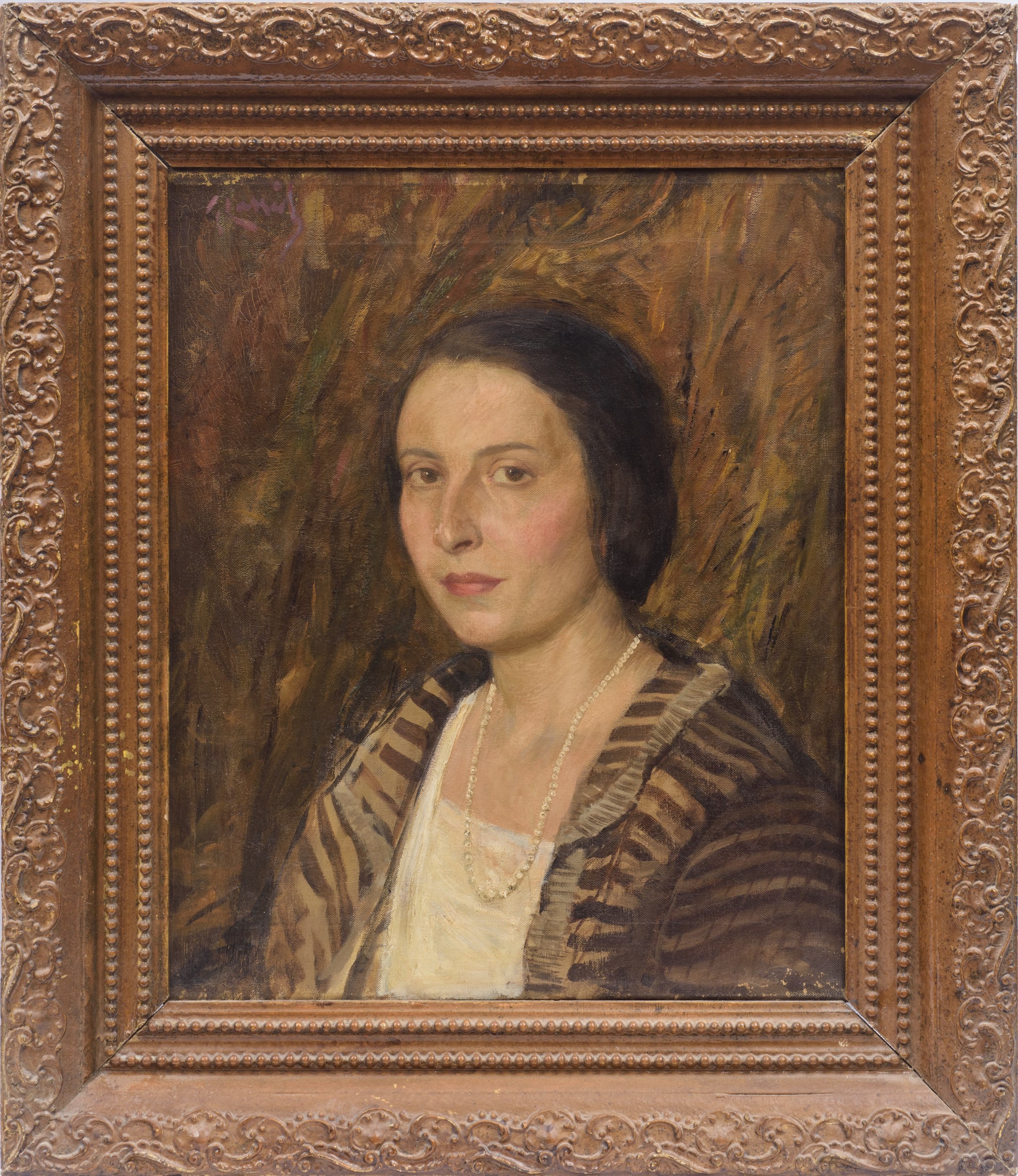 Ritratto femminile con collana di perle