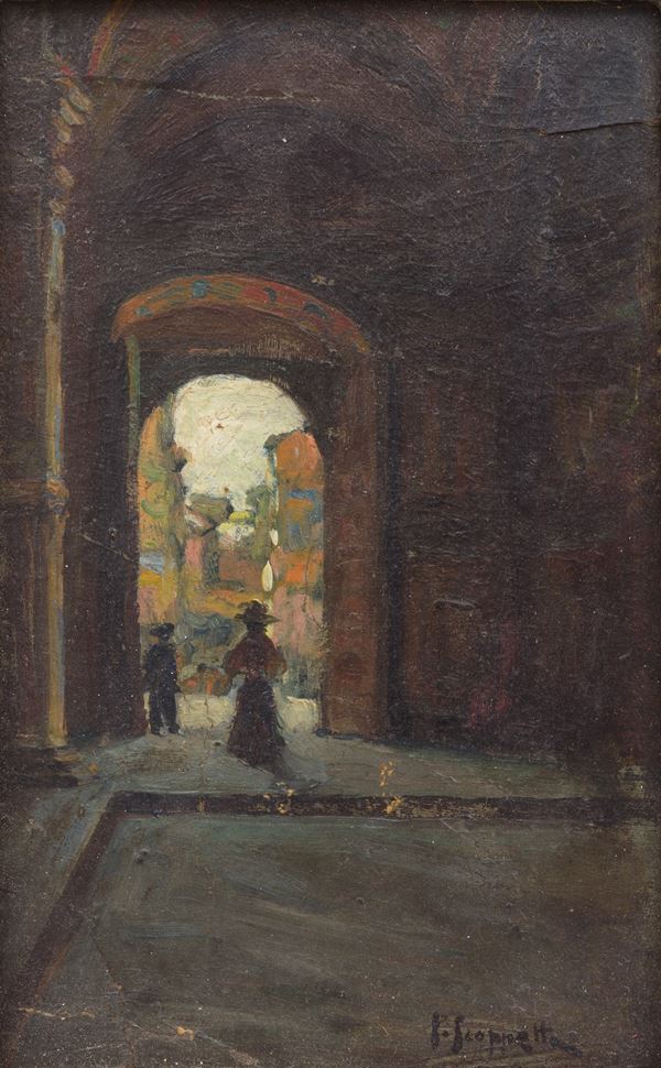 Pietro Scoppetta - Scorcio di paese