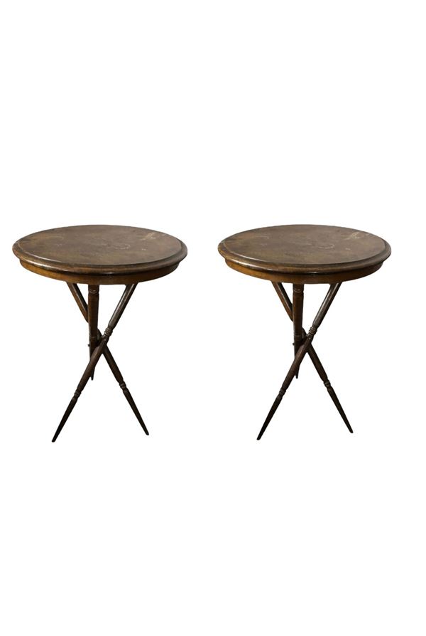 Coppia di tavolini da fumo  - legno - Asta Brocantage - Summer Edition  - DAMS Casa d'Aste