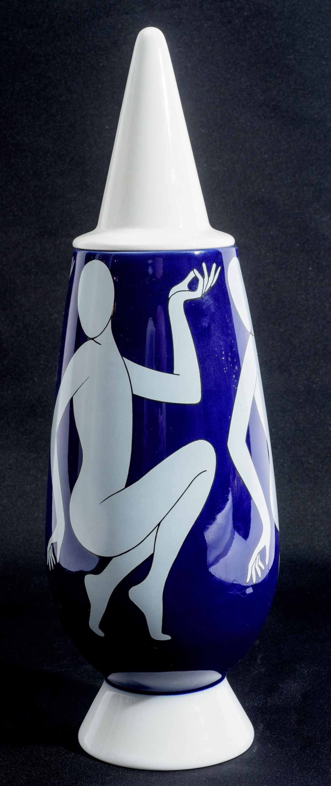 Mark Kostabi - Vaso con coperchio “100% Make-up”, porcellana