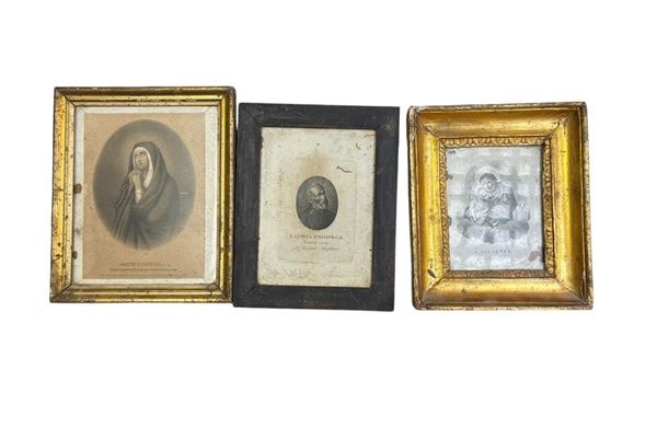 Tre cornici  (epoche diverse)  - legno di cedro e  madreperla - Asta Brocantage - Summer Edition  - DAMS Casa d'Aste