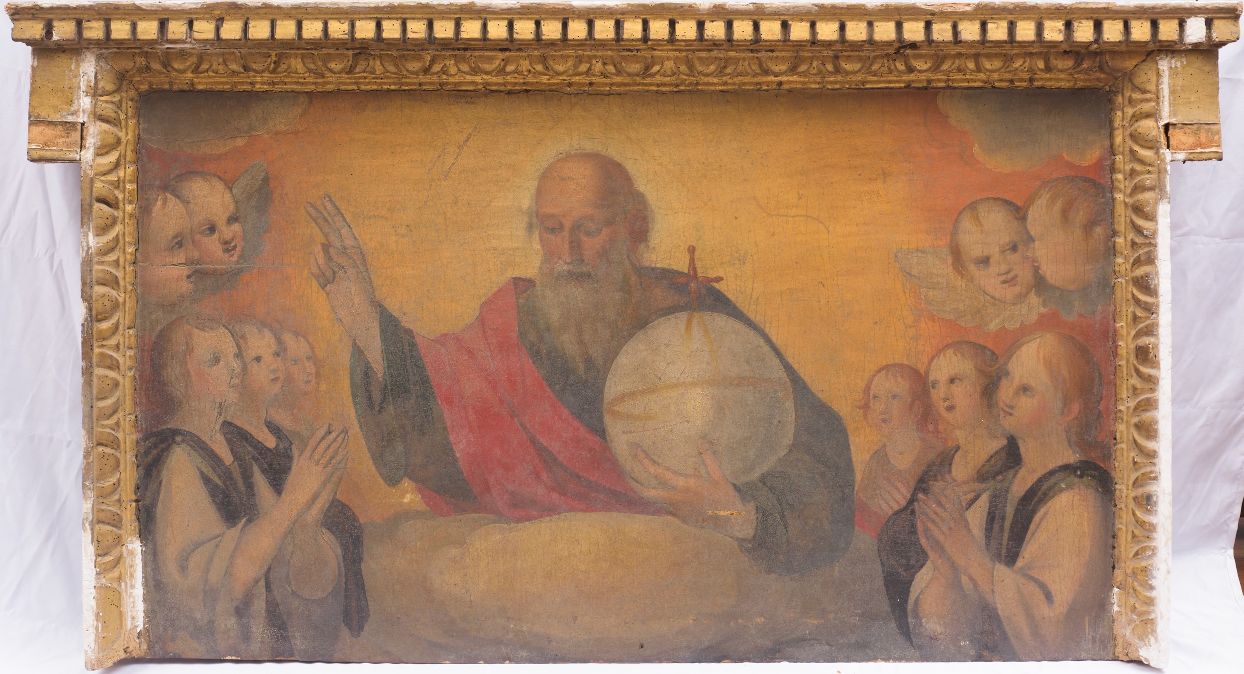 Dio Padre benedicente tra angeli e cherubini