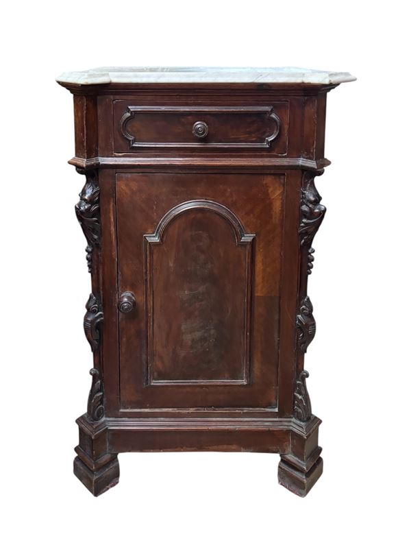 Coppia di comodini  (fine del XIX secolo)  - legno di noce - Asta Brocantage - Summer Edition  - DAMS Casa d'Aste