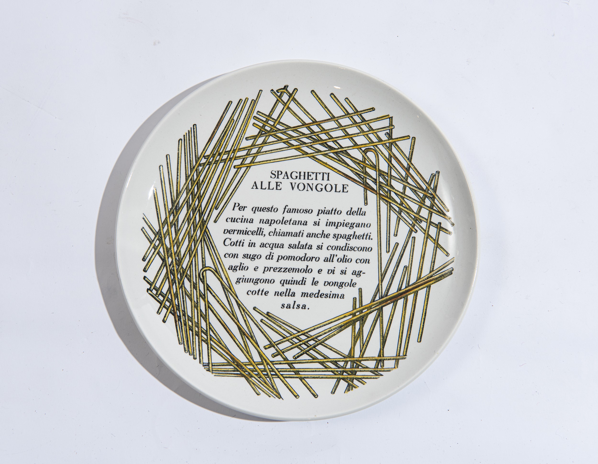 Piero Fornasetti - Set di 12 piatti della serie «Ricette della pasta»