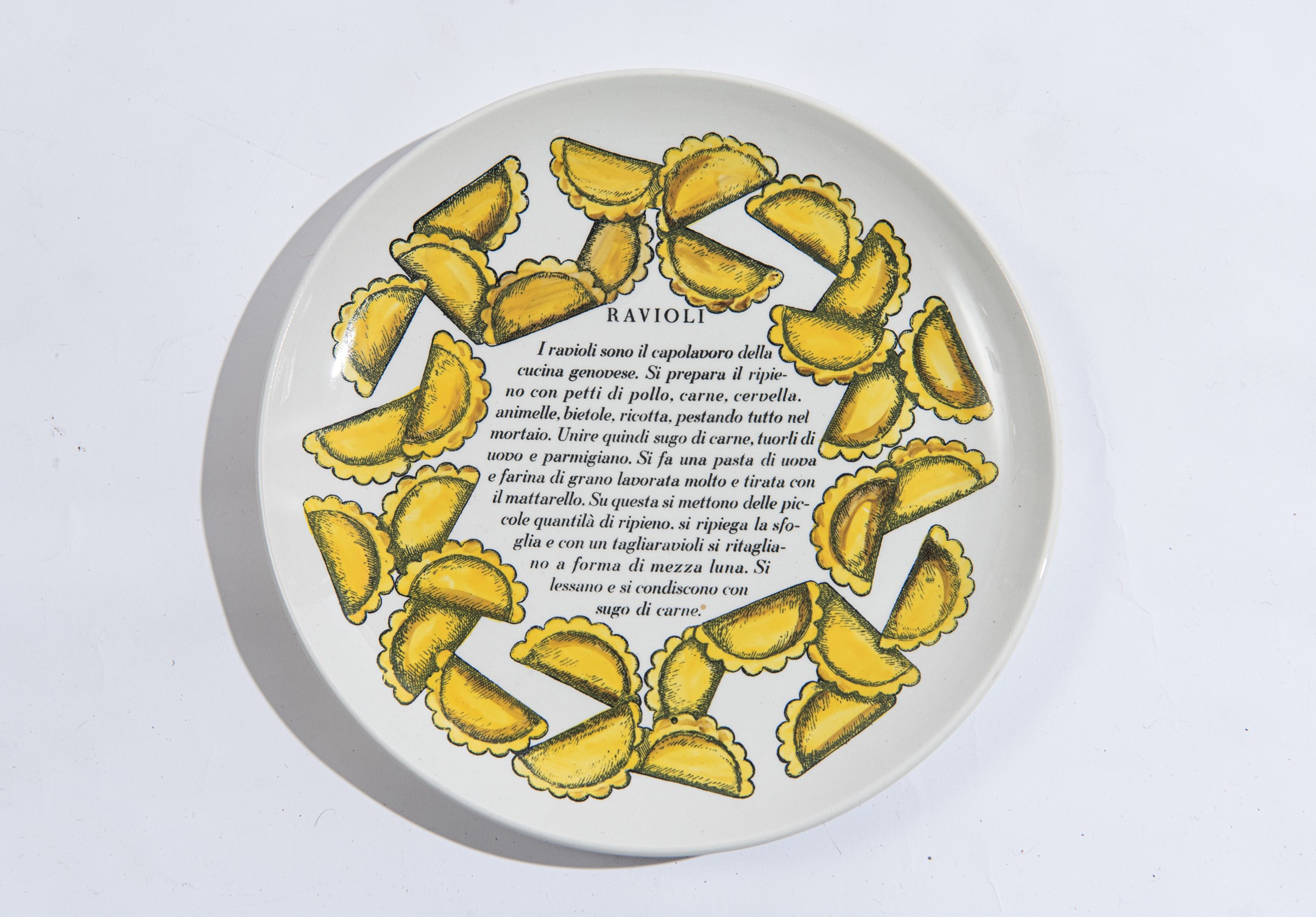 Piero Fornasetti - Set di 12 piatti della serie «Ricette della pasta»