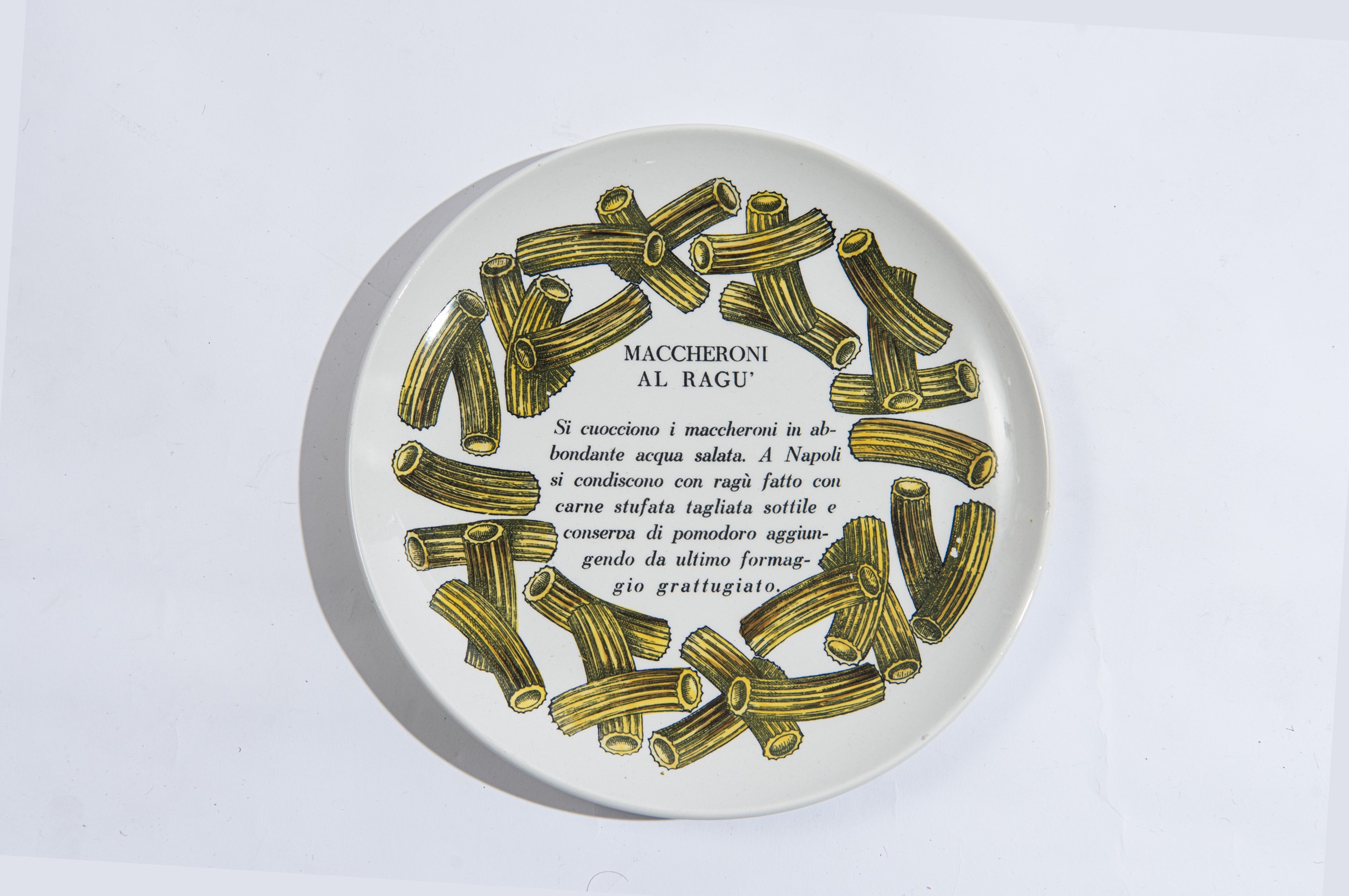 Piero Fornasetti - Set di 12 piatti della serie «Ricette della pasta»