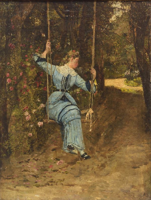 Francesco Paolo Michetti - Fanciulla sull'altalena