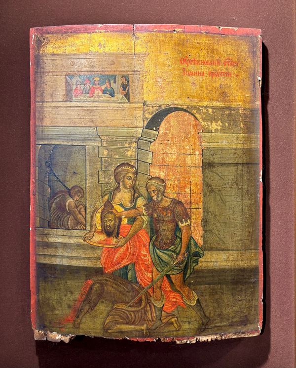 Icona raffigurante La decollazione del Battista