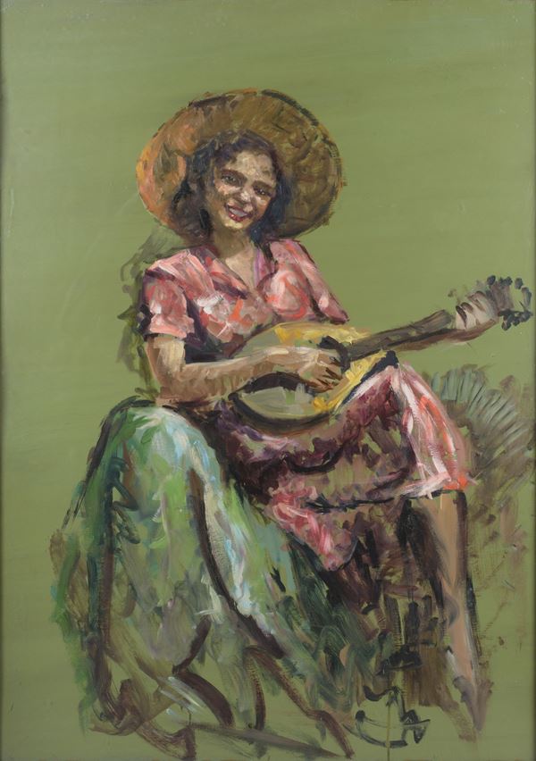 Suonatrice di mandolino
