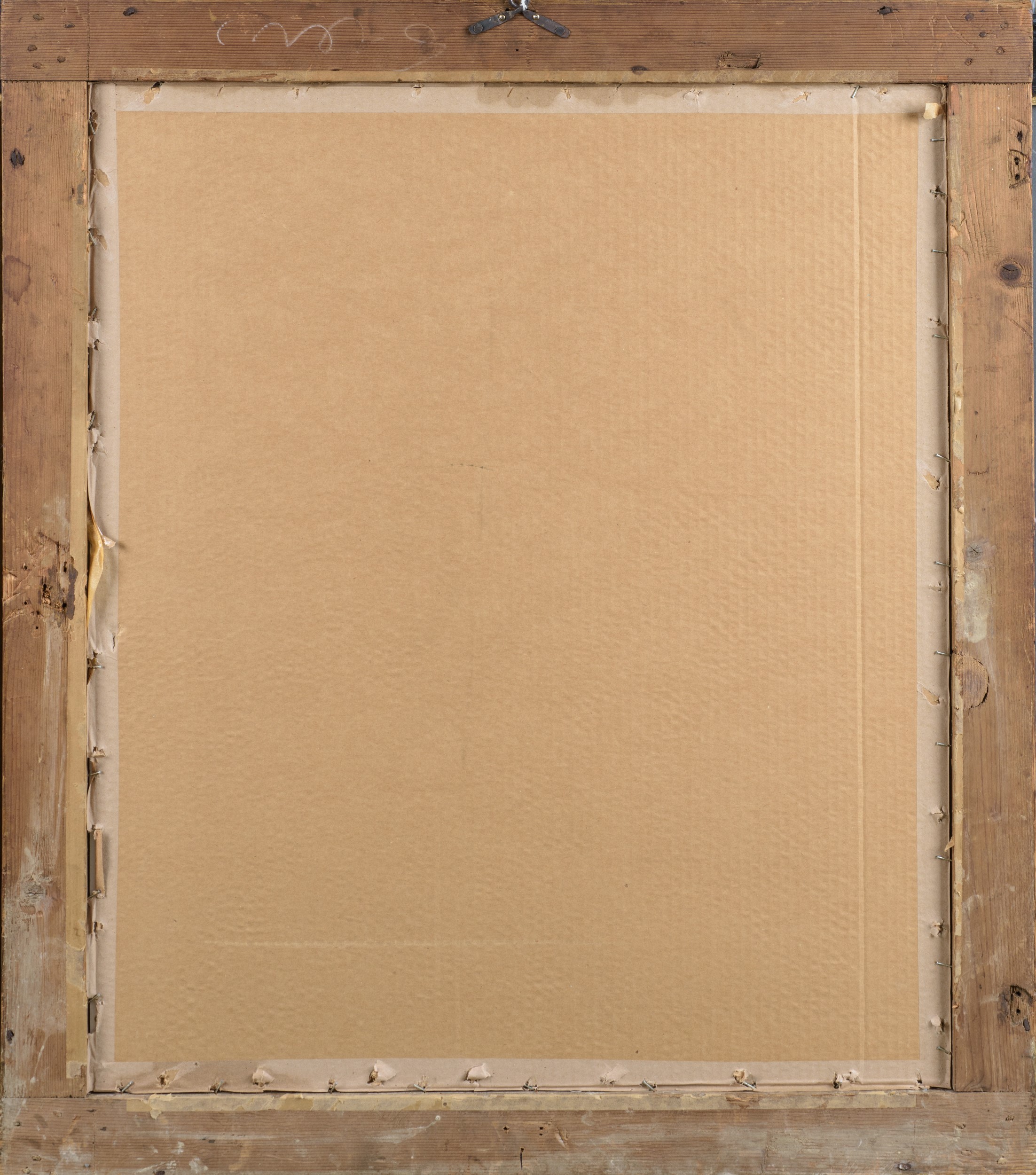 Scena sacra con Cristo tra gli apostoli e figure celesti