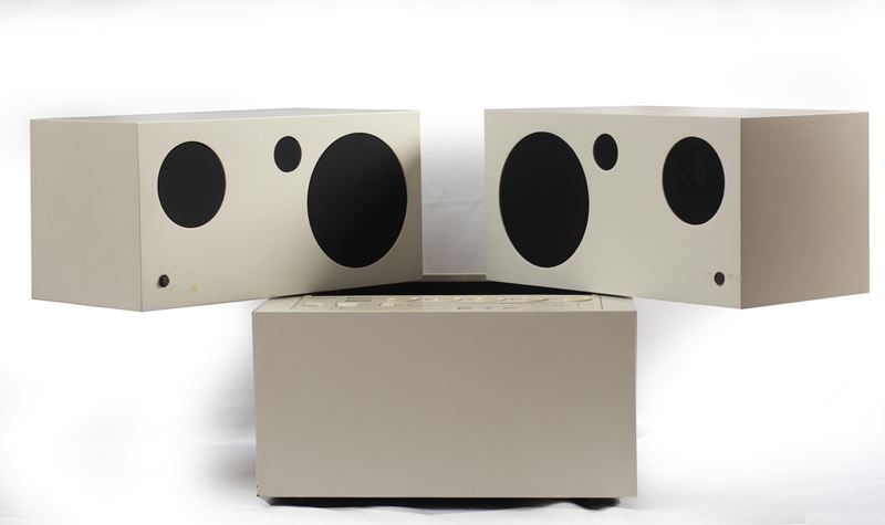 Mario Bellini - Radiogramma Totem Mod. 'RR 130', legno laminato plastico