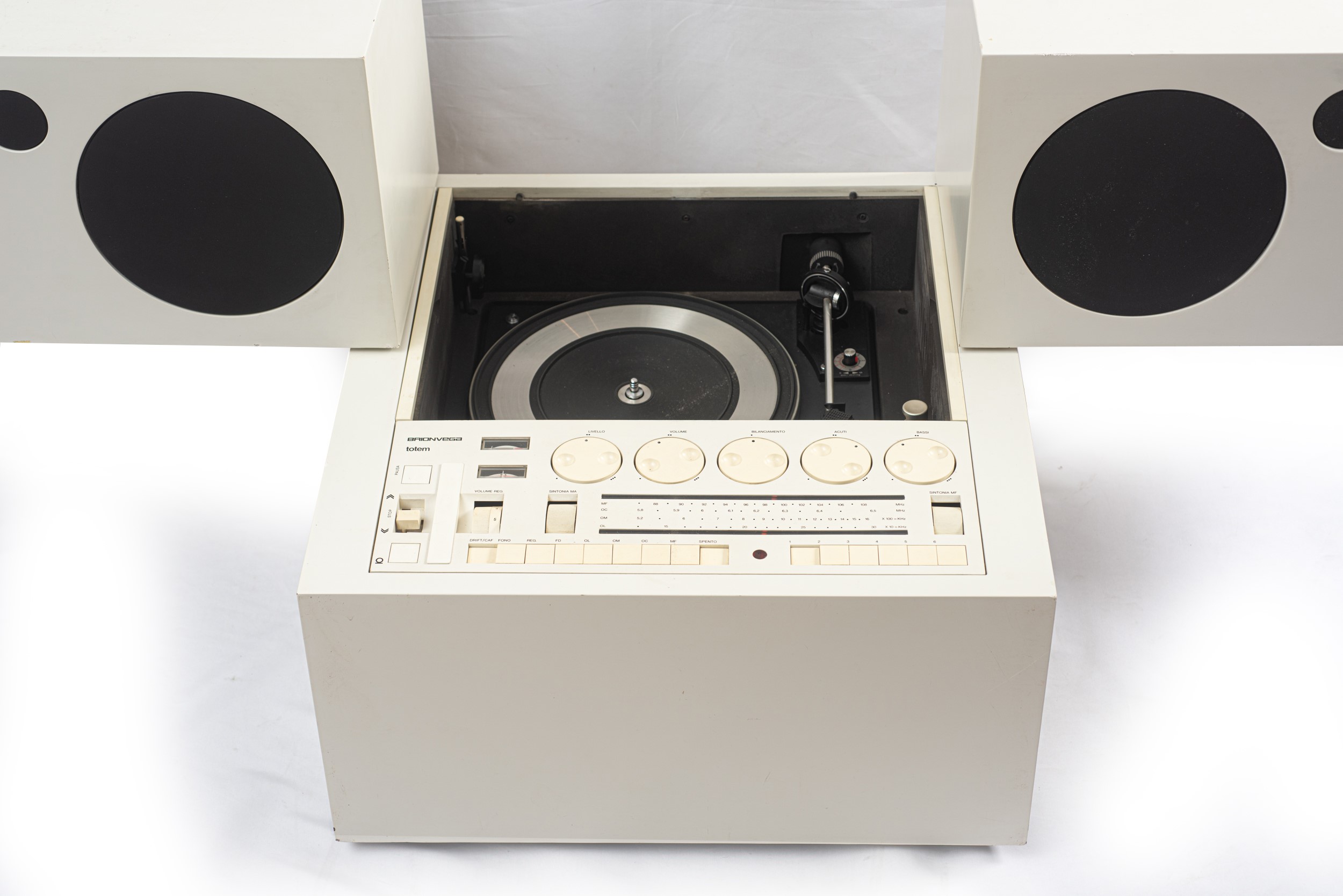 Mario Bellini - Radiogramma Totem Mod. 'RR 130', legno laminato plastico