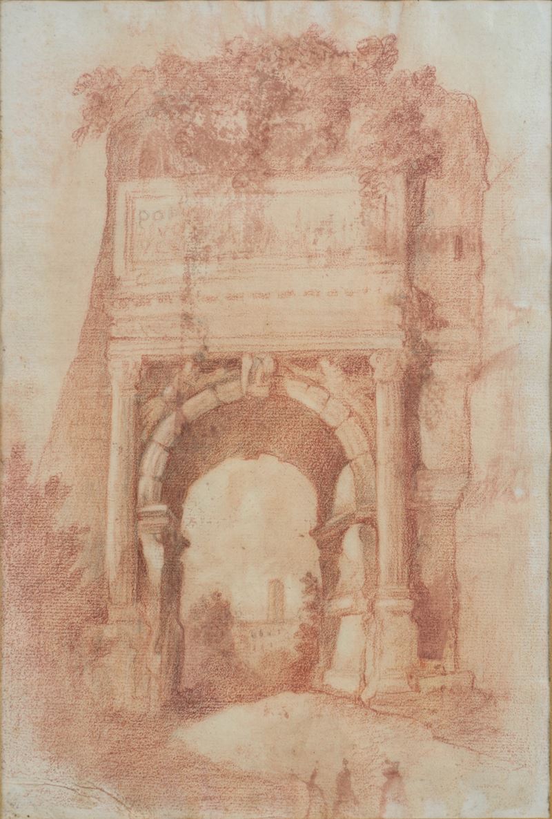 Porta Romana, sanguigna su carta vergellata