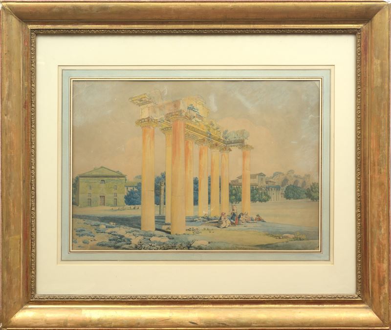 Paesaggio con rovine classiche