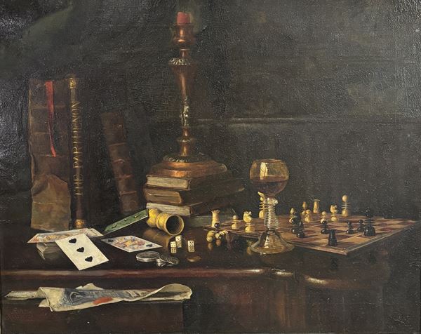 Sunderland Rollinson - Natura morta con scacchi