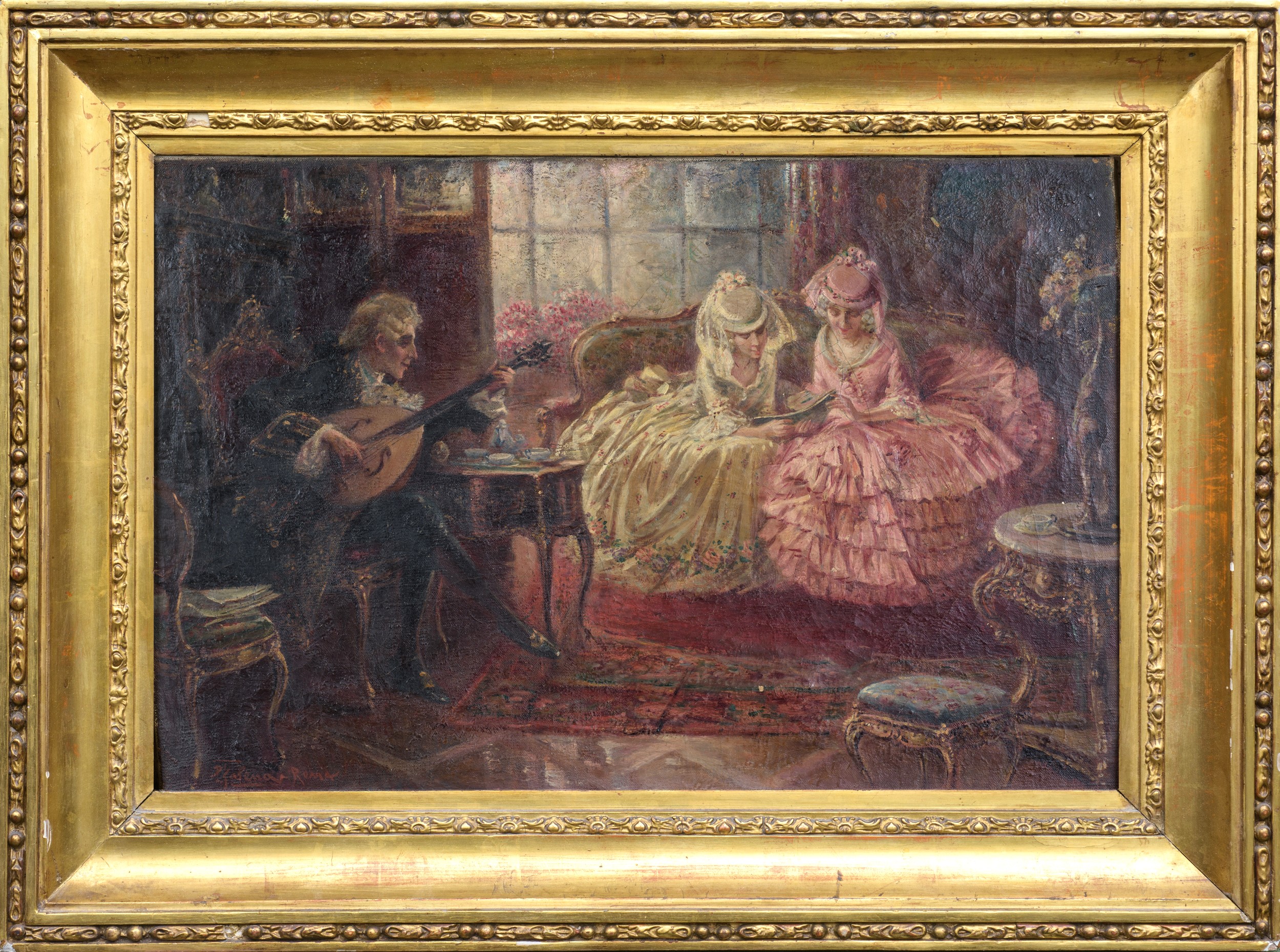 Scena d'interno con due dame