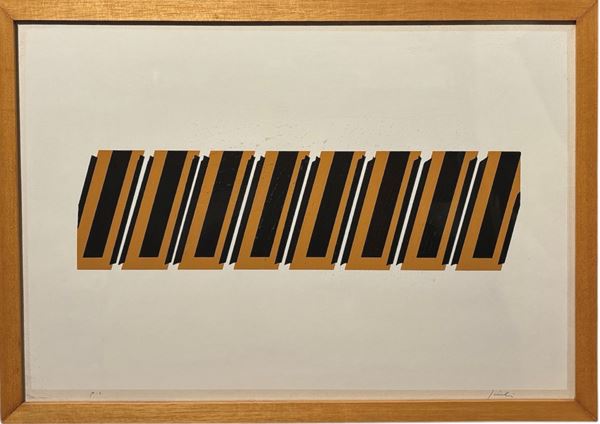 Franco Giuli : Senza titolo su fondo giallo  - serigrafia - Auction Affordable art of the 20th century  - DAMS Casa d'Aste