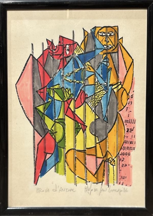 Paolo Da San Lorenzo - Set composto da un disegno e una litografia