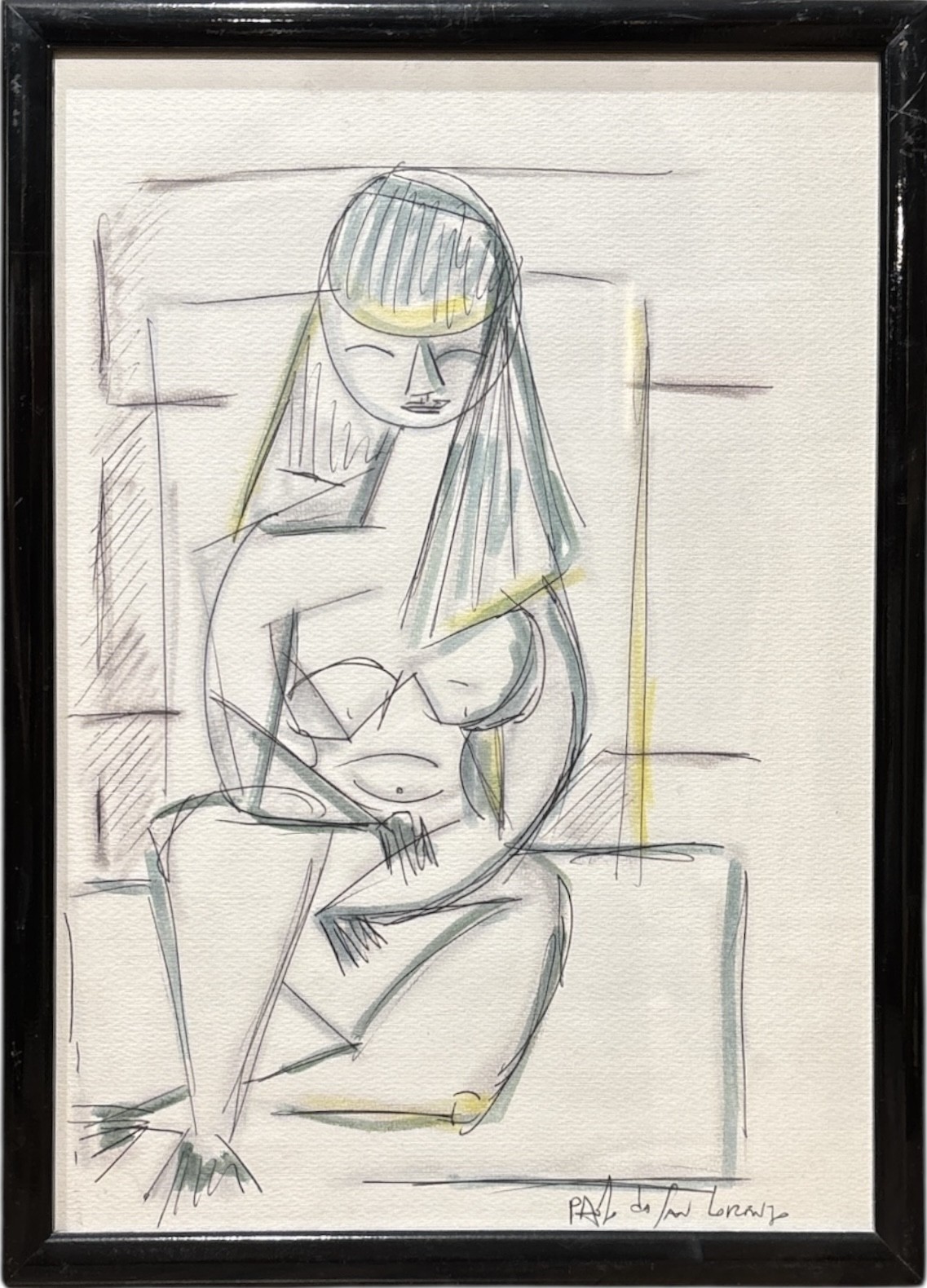 Paolo da San Lorenzo - Set Composto da un Disegno e una Litografia