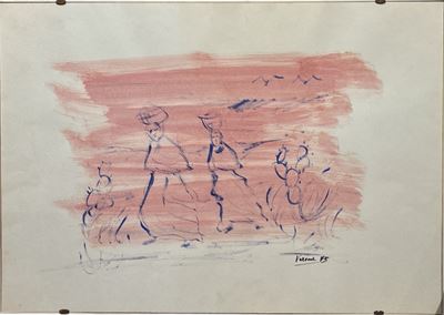 AA. VV., Set di quattro disegni a tecnica mista su carta