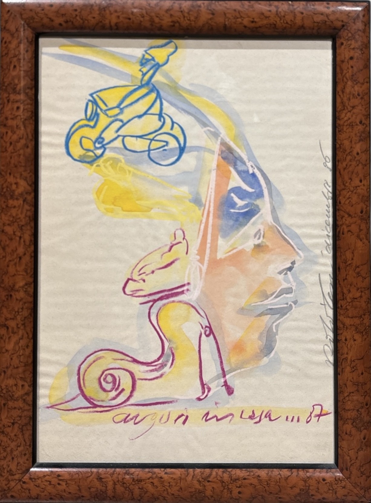 AA. VV., Set di quattro disegni a tecnica mista su carta