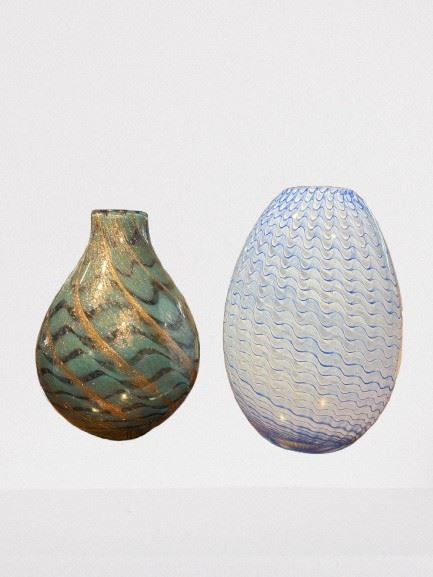 Due vasi  - vetro - Auction Affordable art of the 20th century  - DAMS Casa d'Aste