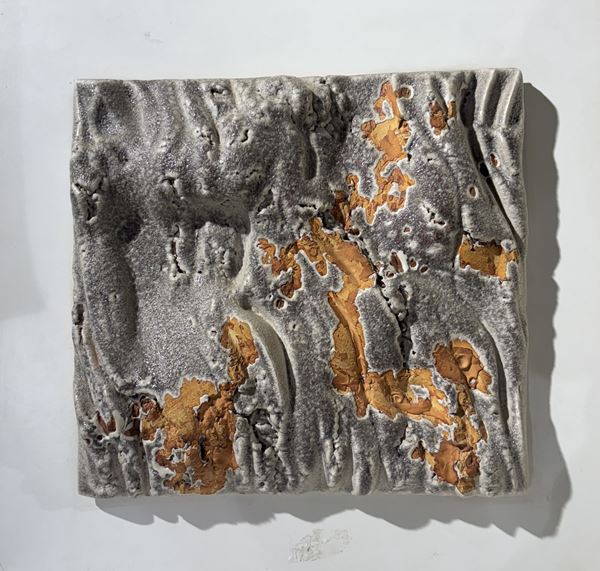 Carlo Zauli - Formella con decoro informale a rilievo