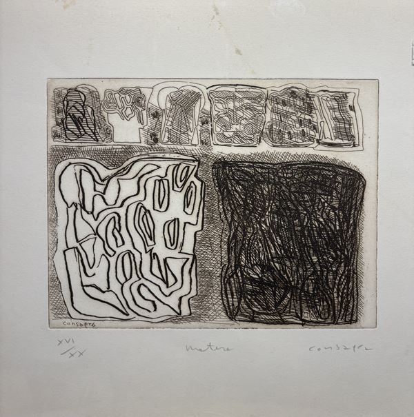 Pietro Consagra : Matera  - litografia - Auction Affordable art of the 20th century  - DAMS Casa d'Aste