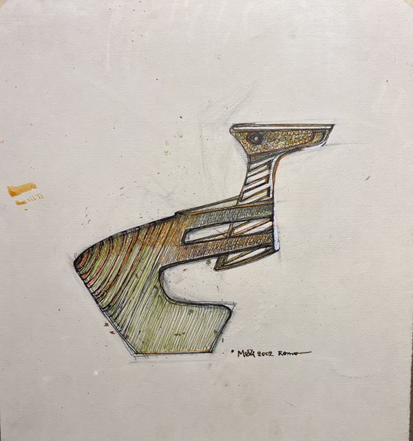 Salvatore Meli : Senza titolo  (2002)  - tecnica mista su carta - Auction Affordable art of the 20th century  - DAMS Casa d'Aste