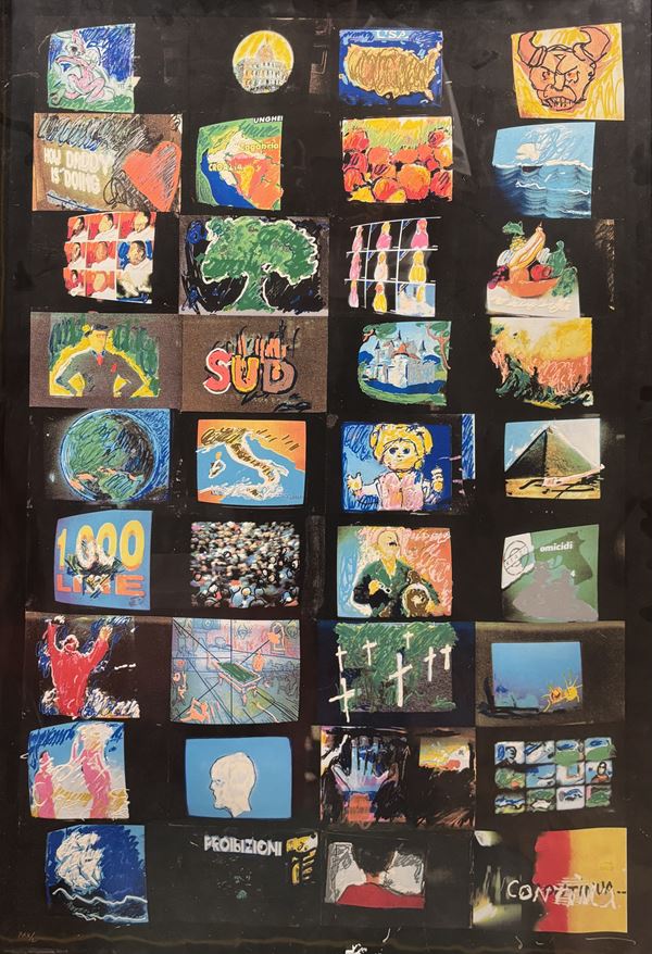 Mario Schifano : Senza titolo  - litografia - Auction Affordable art of the 20th century  - DAMS Casa d'Aste